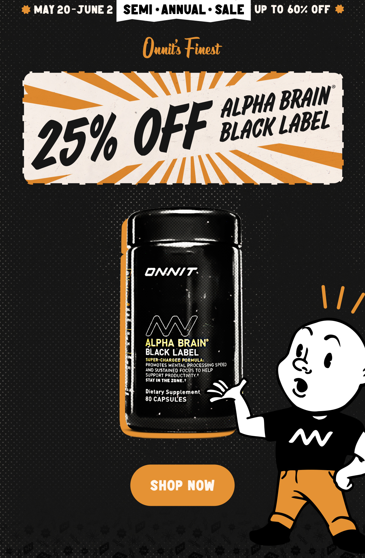 25% off Alpha Brain Black Label