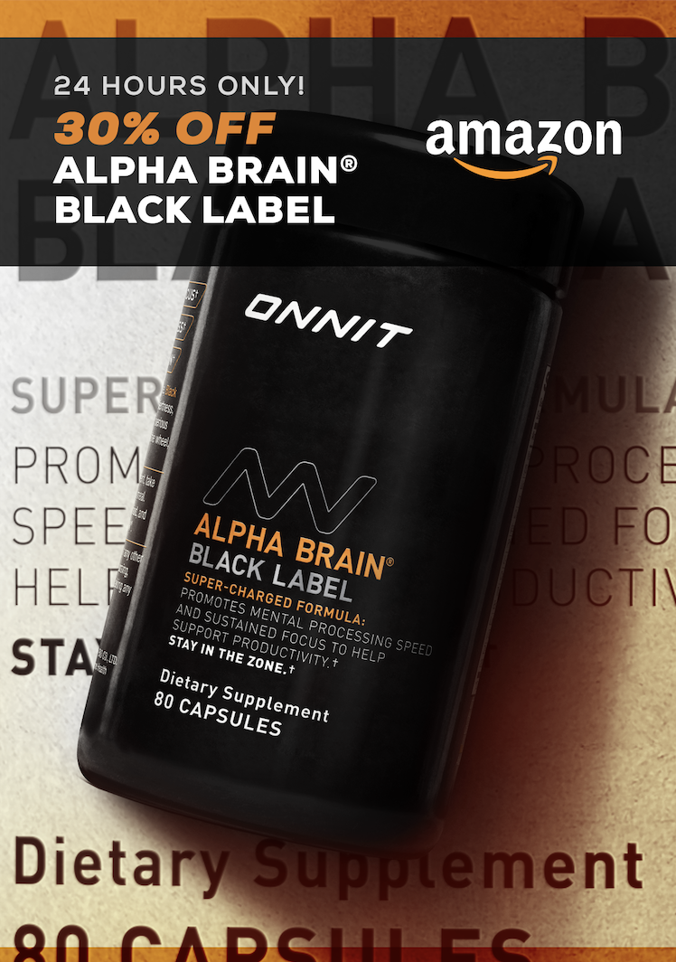 Onnit Alpha Brain Black Label - 80 Capsules