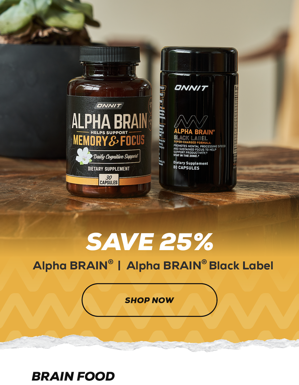 Save 25% on Alpha Brain