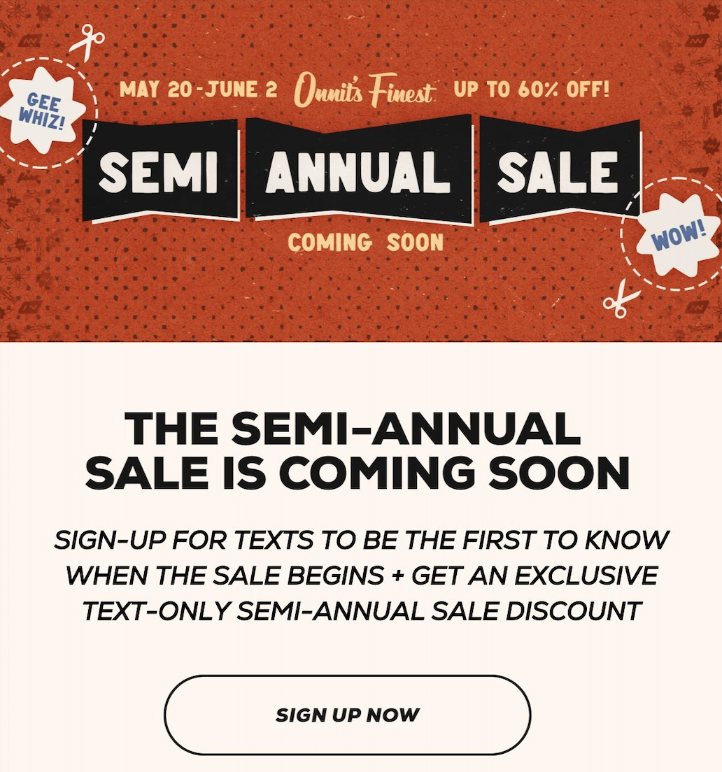 Semi Annual Sale 