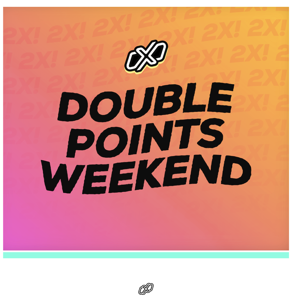 Double Points Weekend