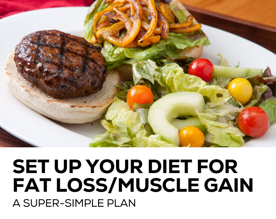 Set up your diet for fat loss/muscle gain
