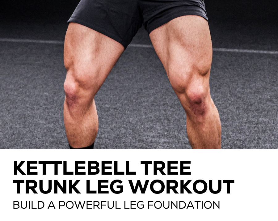 Kettlebell tree trunk leg workout